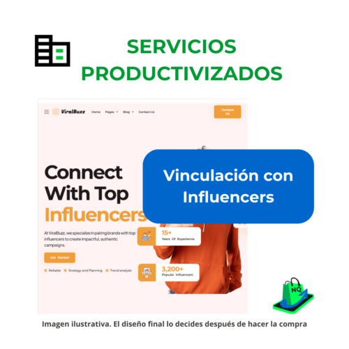 Servicios Productivizados de Vinculacion de influencers